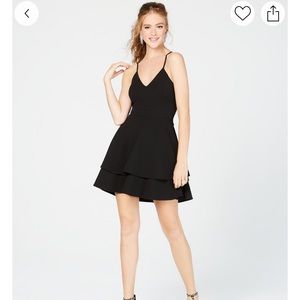 Lace open back cocktail dress